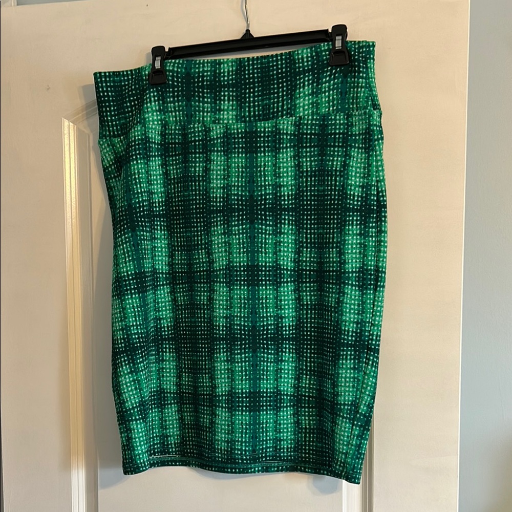 LuLaRoe Green Pencil Skirt Knee-length Casual